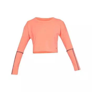 Under Armour Футболка для бега и тренировок, прямая, с длинным рукавом, женская, оранжевая 1321372-877 M