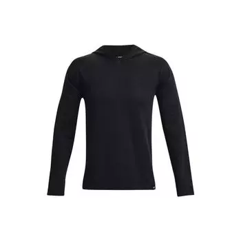 Футболка Under Armour Solid Color Printed Thumb с вырезом для большого пальца Slim Fit Hooded Long Sleeve Running T Shirt Men Tops Black 1375075-001 S