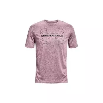 Under Armour Футболка для тренировок с логотипом, однотонная, мужская, цвет мальвы-розовый 1366145-698 XXXL