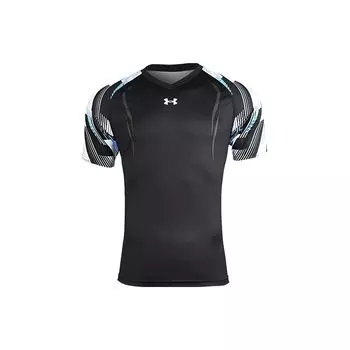 Under Armour Футболка футбольная трикотажная тренировочная унисекс топы черная 21500527-001 M