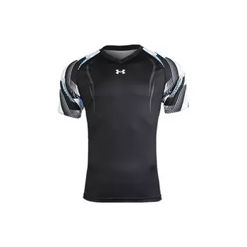 Under Armour Футболка футбольная трикотажная тренировочная унисекс топы черная 21500527-001 M