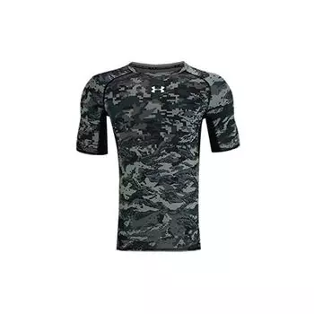 Under Armour Футболка HeatGear Camo Print Retro с коротким рукавом, мужские топы, черная 1345722-003 M