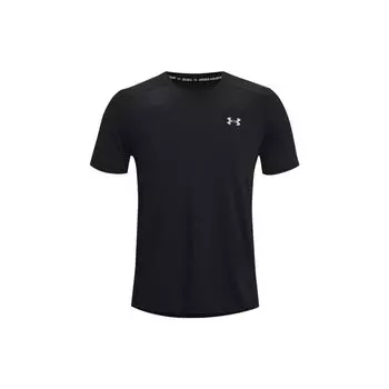 Under Armour Футболка Iso-Chill Solid Logo со светоотражающими деталями для бега, спортивная, с круглым вырезом, облегающая, прямого кроя, с коротким рукавом, реглан, мужские топы 1370338-001 L