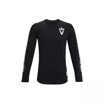 Under Armour Футболка Johnson Series с длинным рукавом и принтом проволоки, мужская, черная 1361739-001 M
