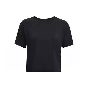 Under Armour Футболка Motion Solid с круглым вырезом и коротким рукавом, женские топы, черная 1379178-001 S