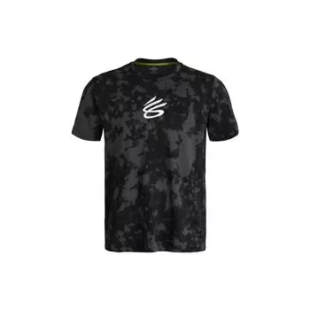 Футболка мужская с круглым вырезом Under Armour Curry Logo Graphic Print Basketball Sports Crew Neck, черная 1380365-001 M