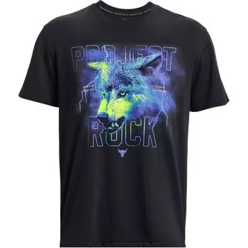 Under Armour Футболка мужская Johnson Series Letter с круглым вырезом и коротким рукавом, черная 1379752-001 XXL