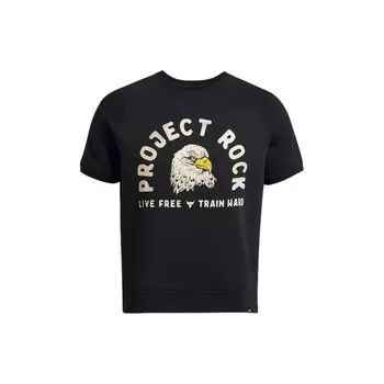 Under Armour Футболка мужская облегающая с круглым вырезом и принтом в стиле American Vintage с надписью Johnson Series, черная 1383223-001 XL