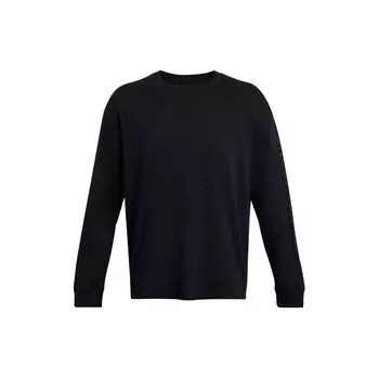 Under Armour Футболка мужская однотонная с длинным рукавом, повседневная, плотная, черная 1382890-001 XL