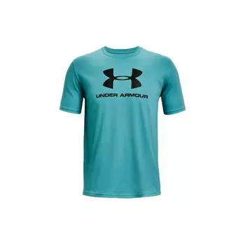 Under Armour Футболка мужская прямая с логотипом и круглым вырезом, цвет Cosmic-Blue 1329590-476 M