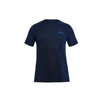 Under Armour Футболка мужская Rush Heatgear True Ink Casual Sports с круглым вырезом и коротким рукавом, цвет синий 1289596-437 S