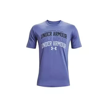 Under Armour Футболка мужская студенческая повседневная дышащая свободная тренировочная с коротким рукавом фиолетовая 1361671-561 XXL