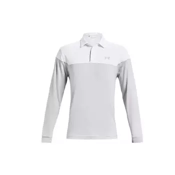 Under Armour Футболка-поло с длинным рукавом и логотипом, мужская, белая 1366267-100 L