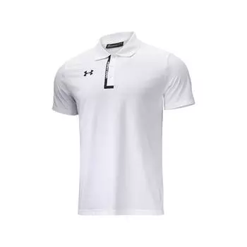 Under Armour Футболка-поло с принтом логотипа, трикотажная спортивная, мужская, белая 22500513-100 M