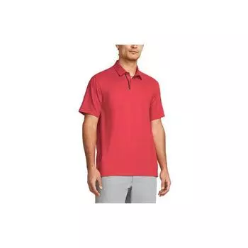 Under Armour Футболка-поло Tour Tips Solid Color Golf, мужские топы, ярко-красные 1385128-814 M