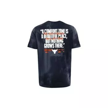Under Armour Футболка Project Rock Sun Wash Training Graphic, мужские топы, цвет Storm-Gray 1383297-044 L