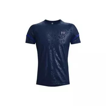 Under Armour Футболка прямого покроя Dopamine с круглым вырезом и коротким рукавом с принтом логотипа, мужская, темно-синяя, 1370318-408 M