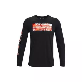 Under Armour Футболка-пуловер с круглым вырезом и принтом, мужские топы, цвет черный 1370531-001 XXL