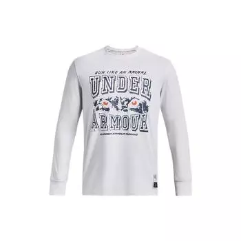 Under Armour Футболка Run Laa Letter Print Slim Fit с круглым вырезом и длинным рукавом для бега, мужская, белая 1379303-100 XL