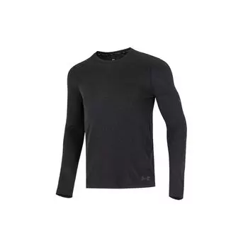 Under Armour Футболка Rush бесшовная однотонная спортивная повседневная тренировочная с длинным рукавом мужская черная 1373725-001 S