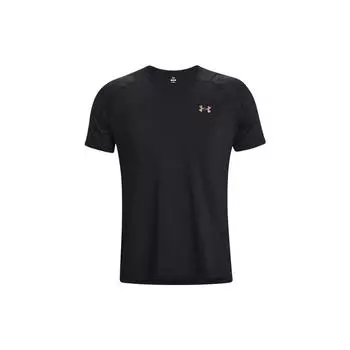Under Armour Футболка Rush Series Solid Textured Training Lightweight с круглым вырезом, мужская, черная 1376790-002 M