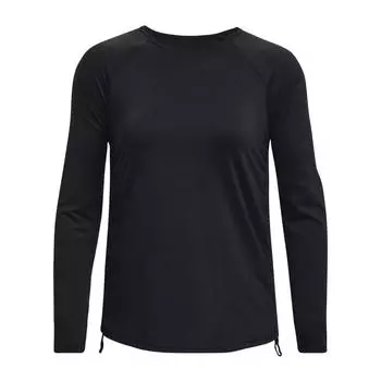 Under Armour Футболка с длинным рукавом для тренировок на плечах, женская, черная 1379179-001 XS