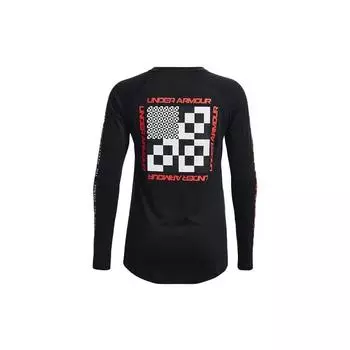 Under Armour Футболка с длинным рукавом и круглым вырезом Fun Print Женские топы Черные 1371123-001 L