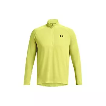 Under Armour Футболка с длинным рукавом и полумолнией Ua Tech™ Solid Logo, мужские топы, цвет лайм-желтый 1328495-743 3XL