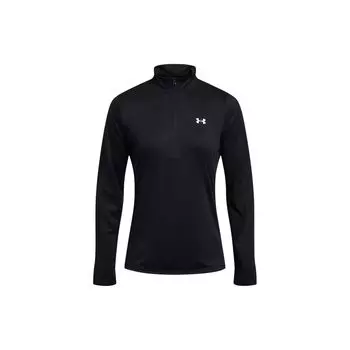 Under Armour Футболка с длинным рукавом и принтом логотипа на молнии, женская, черная 1384224-001 XL