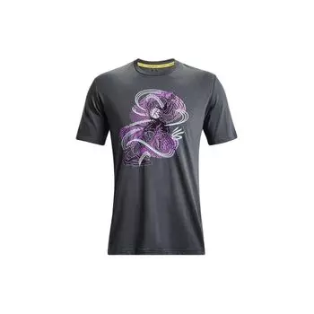 Under Armour Футболка с графическим принтом и коротким рукавом, мужская, серая 1374209-012 M