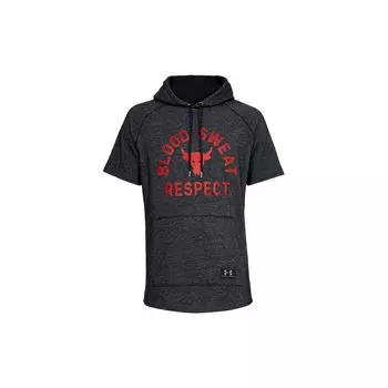 Under Armour Футболка с капюшоном и буквенным принтом, мужская, серая, 1326409-001 S