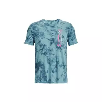 Under Armour Футболка с коротким рукавом для бега, мужская, Calm-Water-Blue 1377852-400 M