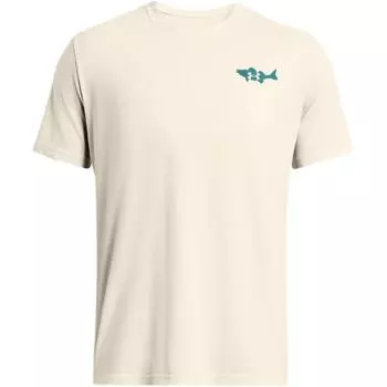 Under Armour Футболка с коротким рукавом и круглым вырезом UA Walley Animal Pattern для мужчин, цвет Off-White 1382908-110 L