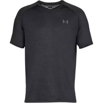 Under Armour Футболка с коротким рукавом и V-образным вырезом, однотонная, мужская, черная 1328190-001 M