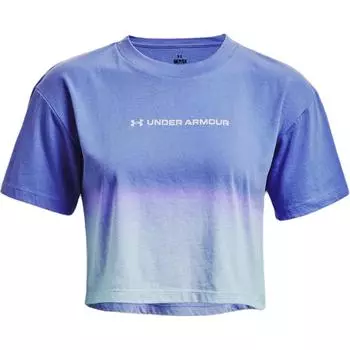 Under Armour Футболка с коротким рукавом и градиентным принтом логотипа, женские топы, цвет Bazaar-Blue 1376750-495 M
