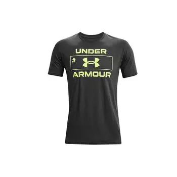 Under Armour Футболка с коротким рукавом и круглым вырезом с логотипом, мужская, серая 1361682-010 M