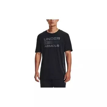 Under Armour Футболка с коротким рукавом и логотипом Team Issue Letter Print Training, мужские топы, черная 1370952-001 L