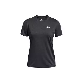 Under Armour Футболка с коротким рукавом и круглым вырезом с логотипом, женская, черная 1384232-001 M