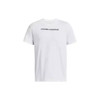 Under Armour Футболка с коротким рукавом и круглым вырезом с принтом в виде буквы, мужская, белая 1382903-100 2XL