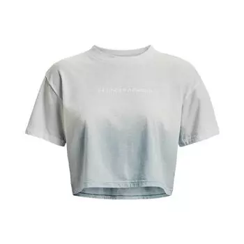 Under Armour Футболка с коротким рукавом и градиентным принтом логотипа, женская, цвет серый дымчатый 1376750-006 M