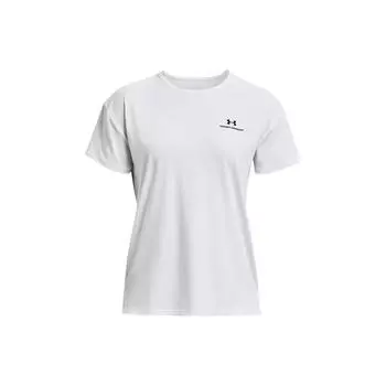 Under Armour Футболка с коротким рукавом и круглым вырезом с принтом логотипа Rush Energy, женские топы, белая 1379141-100 XS