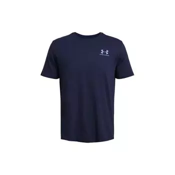 Under Armour Футболка с коротким рукавом и круглым вырезом, с принтом логотипа, мужская, темно-синяя, 1326799-410 XS
