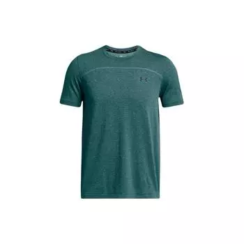 Under Armour Футболка с коротким рукавом и круглым вырезом, с принтом логотипа и буквами, мужская, цвет «зеленый океан» 1382799-449 L