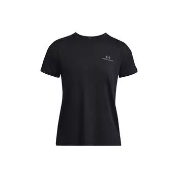 Under Armour Футболка с коротким рукавом и круглым вырезом с принтом логотипа Rush Energy, женская, черная 1379141-001 XS