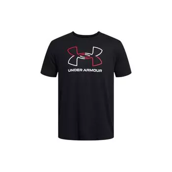 Under Armour Футболка с коротким рукавом и круглым вырезом, логотипом Foundation Letter, цвет черный 1382915-001 S