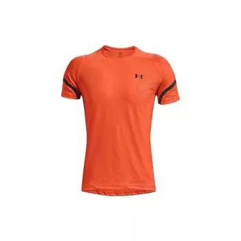 Under Armour Футболка с коротким рукавом и круглым вырезом с принтом логотипа Rush Dopamine Training Sports, мужские топы, оранжевого цвета 1370318-825 XXL