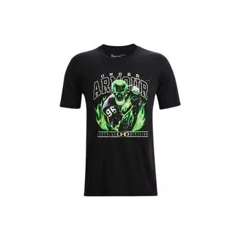Under Armour Футболка с коротким рукавом и круглым вырезом, с буквенным принтом, мужская, черная 1369677-001 S