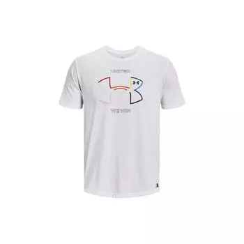 Under Armour Футболка с коротким рукавом и круглым вырезом с надписью Letter, мужская футболка, белая 1378899-100 XXL