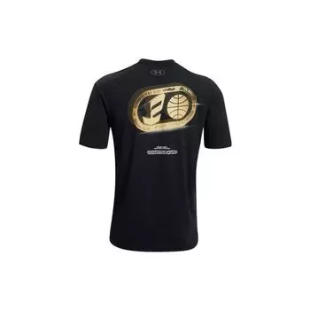 Under Armour Футболка с коротким рукавом и графическим логотипом, дышащая, мужская, черная 1366532-001 L