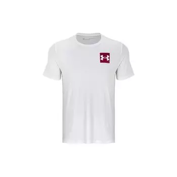 Under Armour Футболка с коротким рукавом и круглым вырезом с логотипом, мужская, белая 1357152-100 M